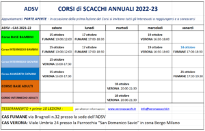 ADSV - Corsi di Scacchi 2022-23